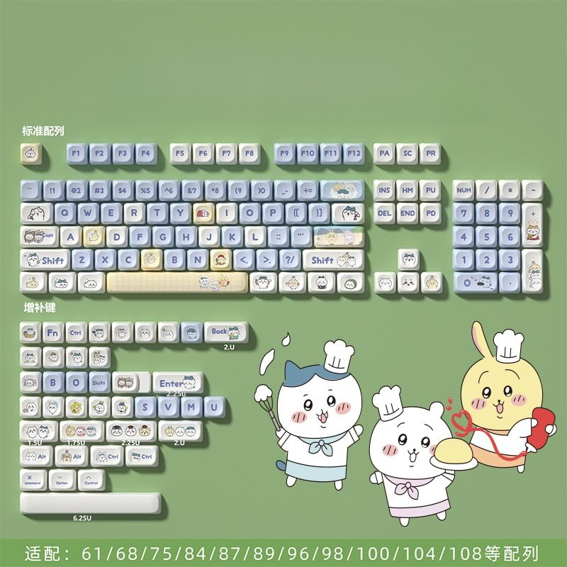 Model Kit Destroyer - Keycaps Kawaii a Tema Chiikawa MOT,