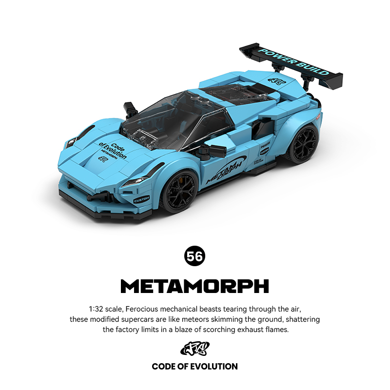 Model Kit Display Case - Kit di costruzione supercar blu con