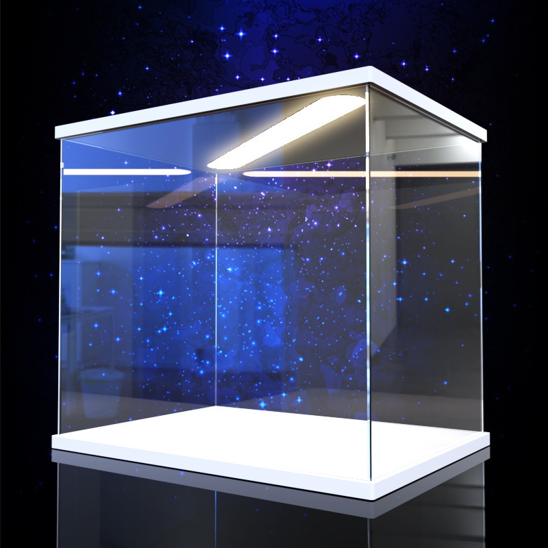 Model Kit Display Case - Vetrina Chevron bianca Premium, vetrina in