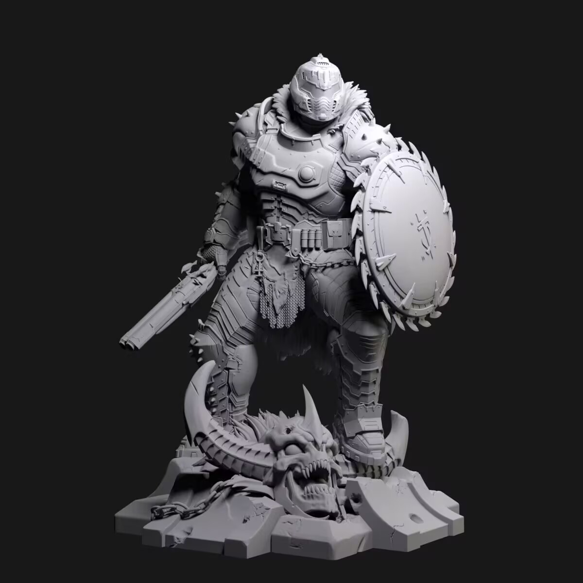 Model Kit Destroyer - Figura in Resina, Scala 1/24, Guerriero